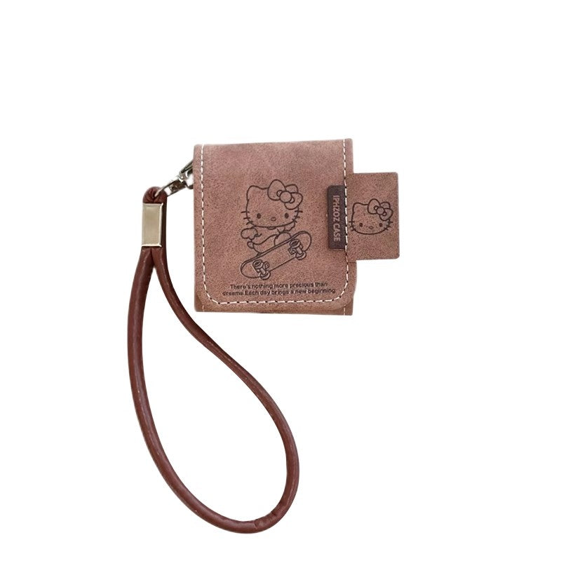 Chromahome Leather Retro Brown Dog AirPods Case - Chromahome