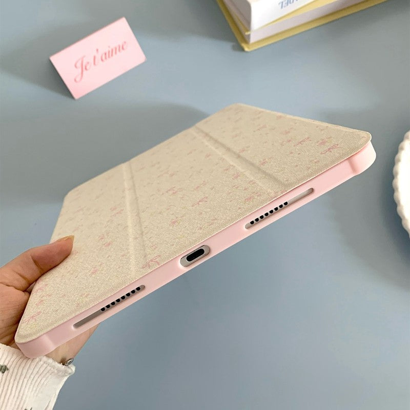 Chromahome Crushed Flower Bowknot Compatible iPad Case - Chromahome