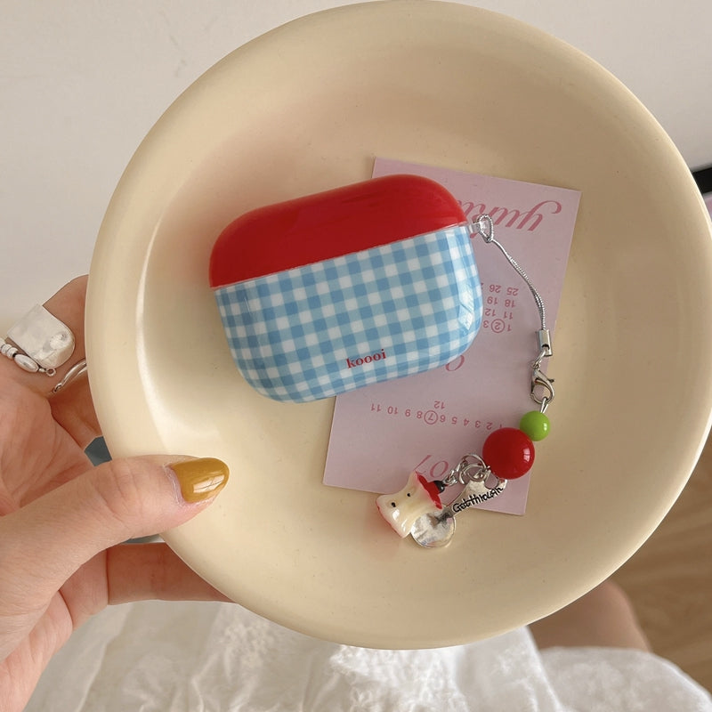 Chromahome Plaid Red Apple AirPods Case - Chromahome