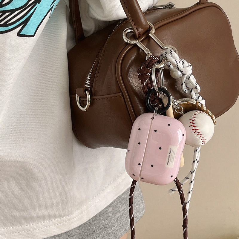 Chromahome Black Polka Dot Small Animal AirPods Case - Chromahome