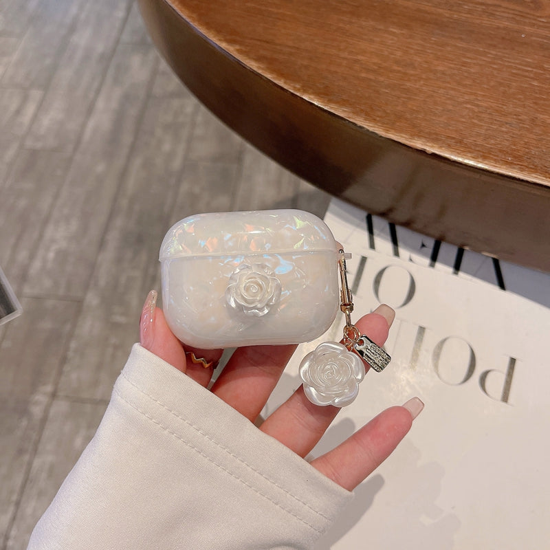 Chromahome white Camellia AirPods Case - Chromahome  