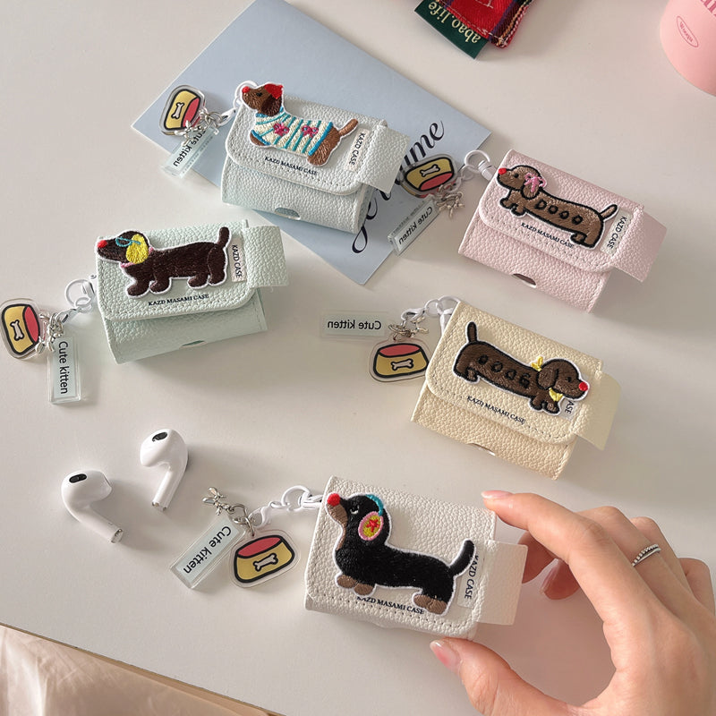 Chromahome Embroidered Dachshund AirPods Case - Chromahome  