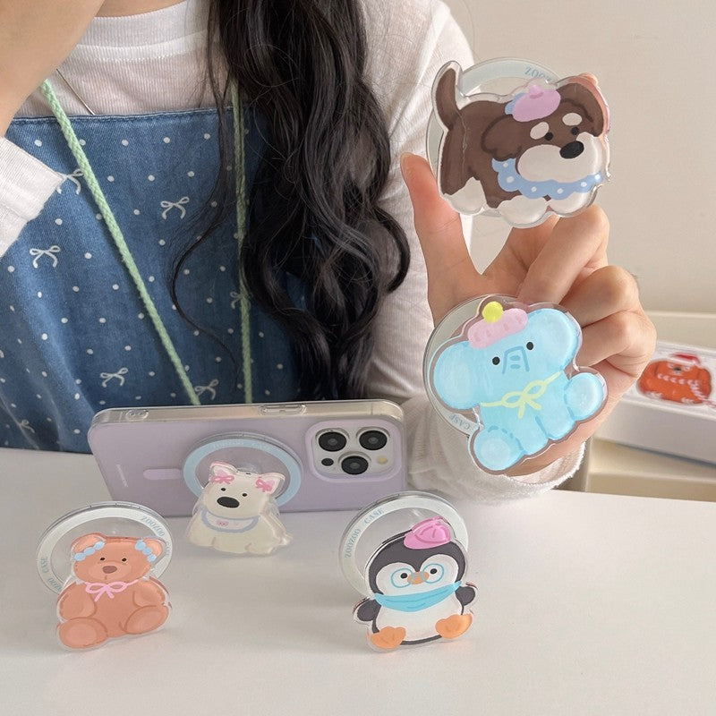 Chromahome Internet Celebrity Animal Doll Adhesive Ring Holder