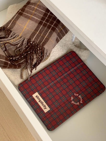 Chromahome Celebrity Red Plaid iPad Case