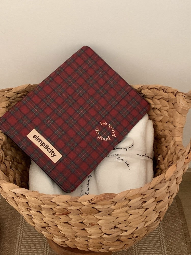 Chromahome Celebrity Red Plaid iPad Case