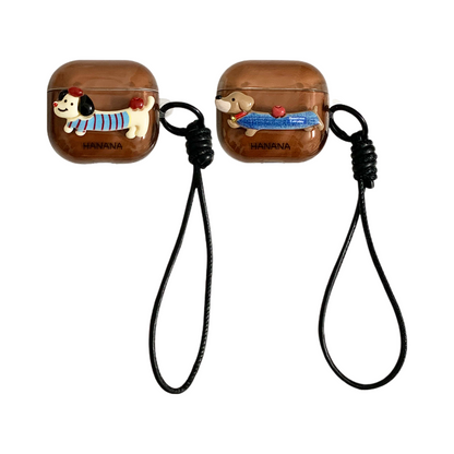 Chromahome retro Cute Dachshund Puppy AirPods Case - Chromahome  