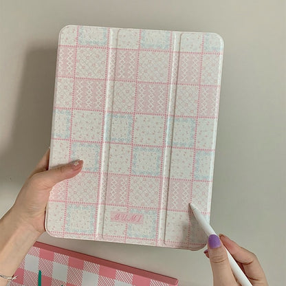 Chromahome Heart Grid Mirror iPad Case