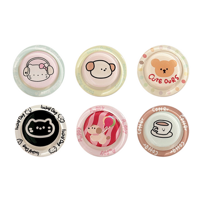 Chromahome Cute Cartoon Puppy Cat MagSafe Adhesive Ring Holder
