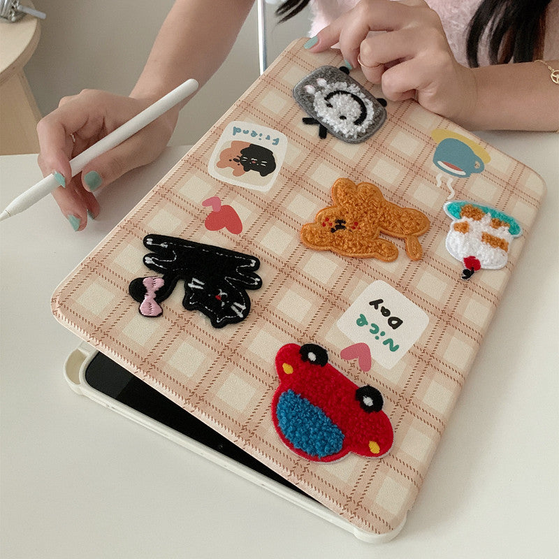 Chromahome Cute Embroidered Puppy Cat  iPad Case