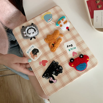 Chromahome Cute Embroidered Puppy Cat  iPad Case