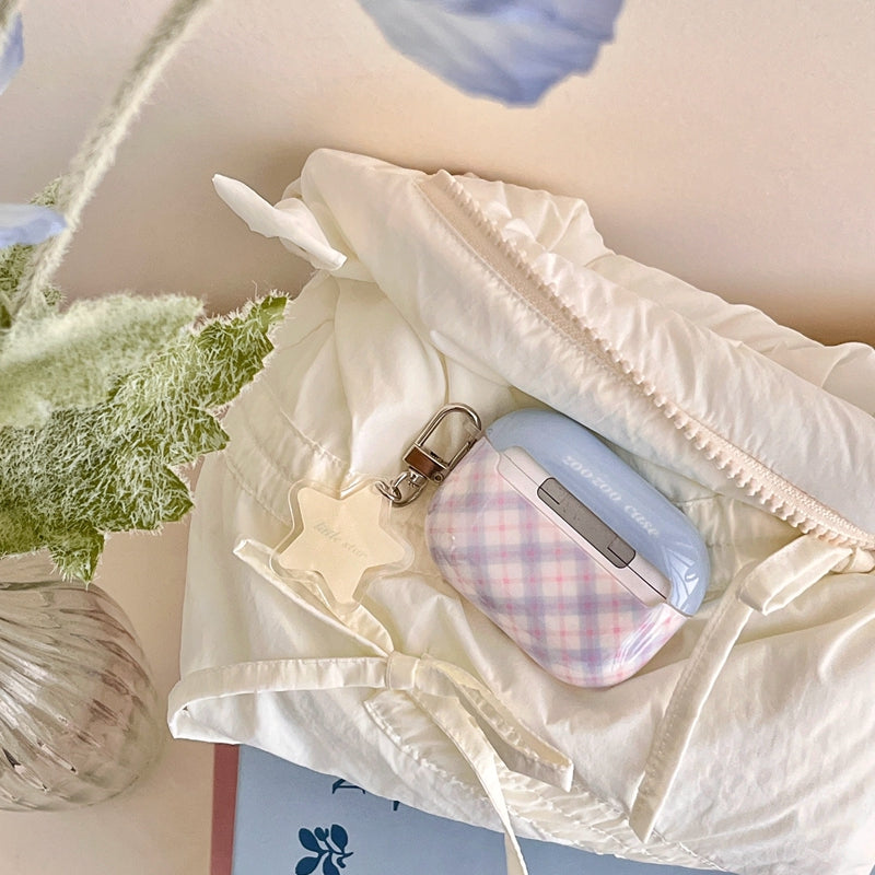 Chromahome Color-Block Plaid Star Pendant AirPods Case - Chromahome  