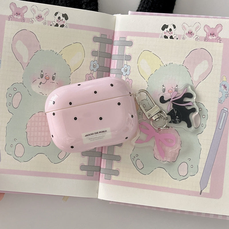 Chromahome Black Polka Dot Small Animal AirPods Case - Chromahome  