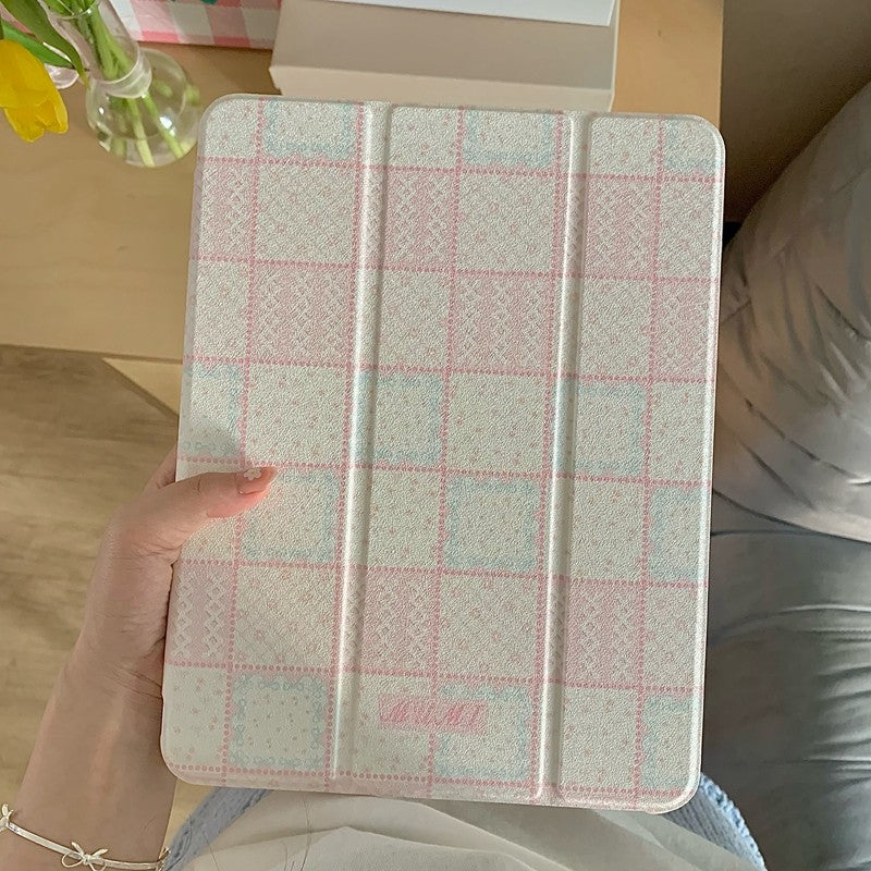 Chromahome Heart Grid Mirror iPad Case