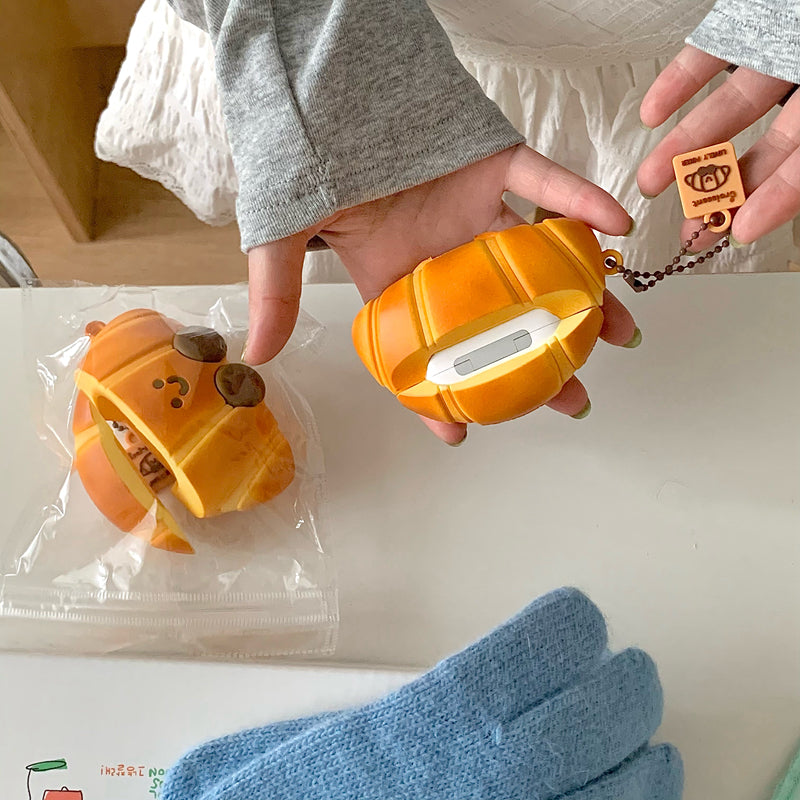 Chromahome Simulation Cute Croissant AirPods Case - Chromahome  