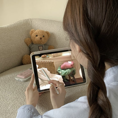 Chromahome Girly Heart Bowknot Magnetic Suction iPad Case