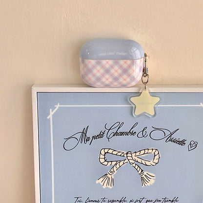 Chromahome Color-Block Plaid Star Pendant AirPods Case - Chromahome  
