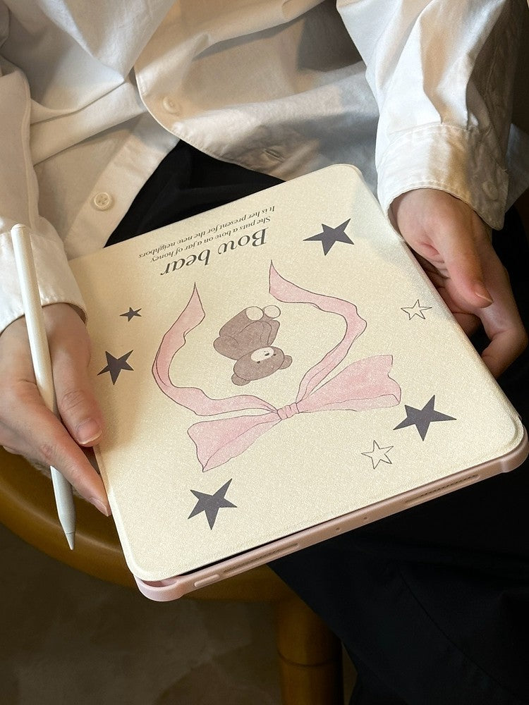 Chromahome Star Bowknot Bear iPad Case