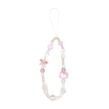 Chromahome Bow Heart Cat Phone Strap Phone Wristlets