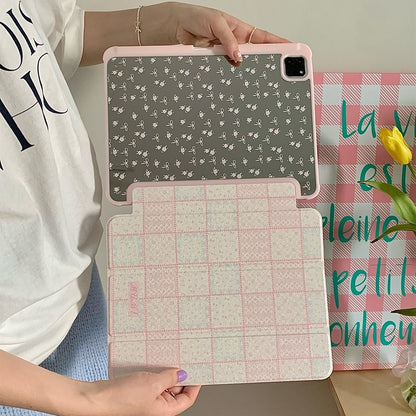 Chromahome Heart Grid Mirror iPad Case