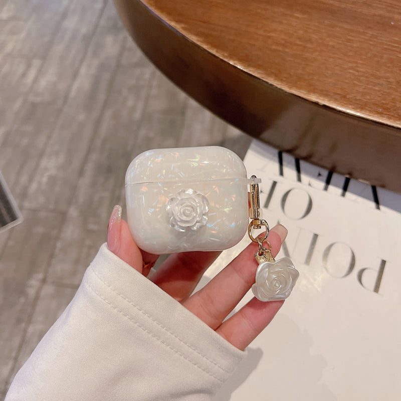 Chromahome white Camellia AirPods Case - Chromahome  