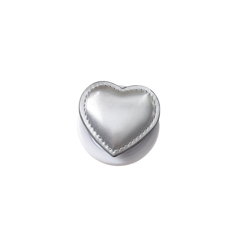 Chromahome Heart Shape Flip Cover Mirror Makeup MagSafe Adhesive Ring Holder