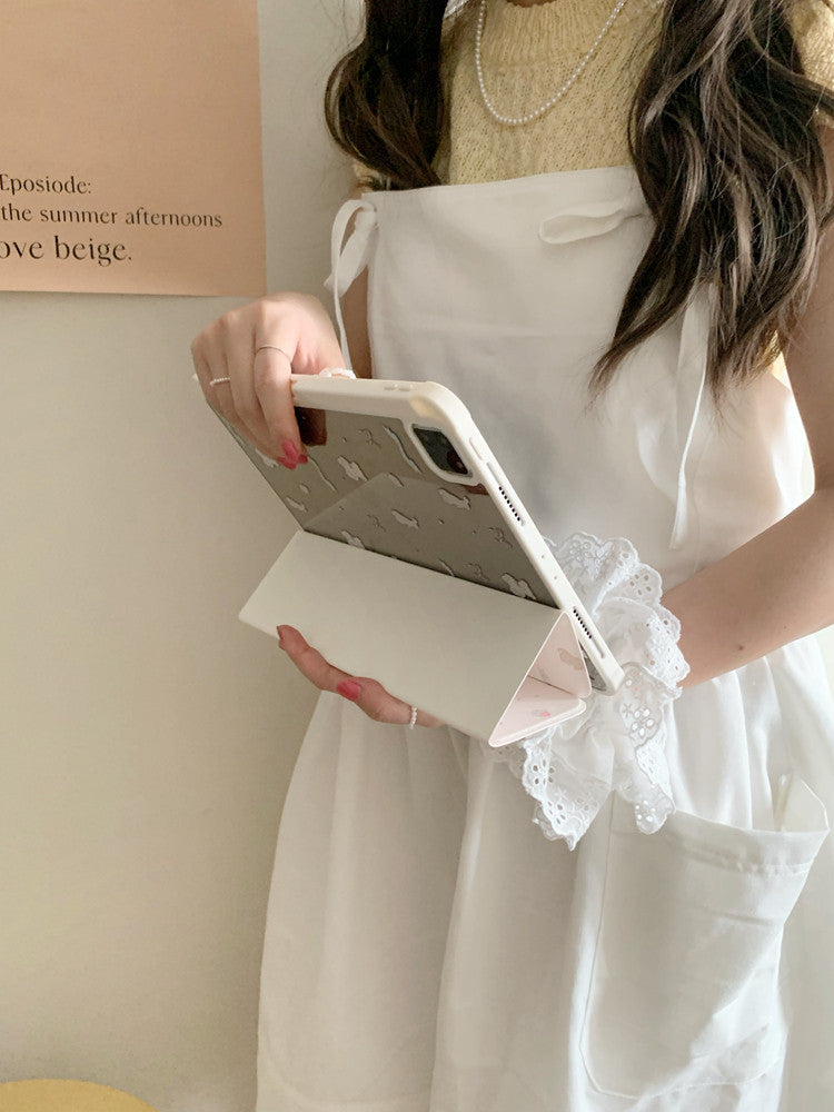 Chromahome Pink Floral Suitable iPad Protective Case