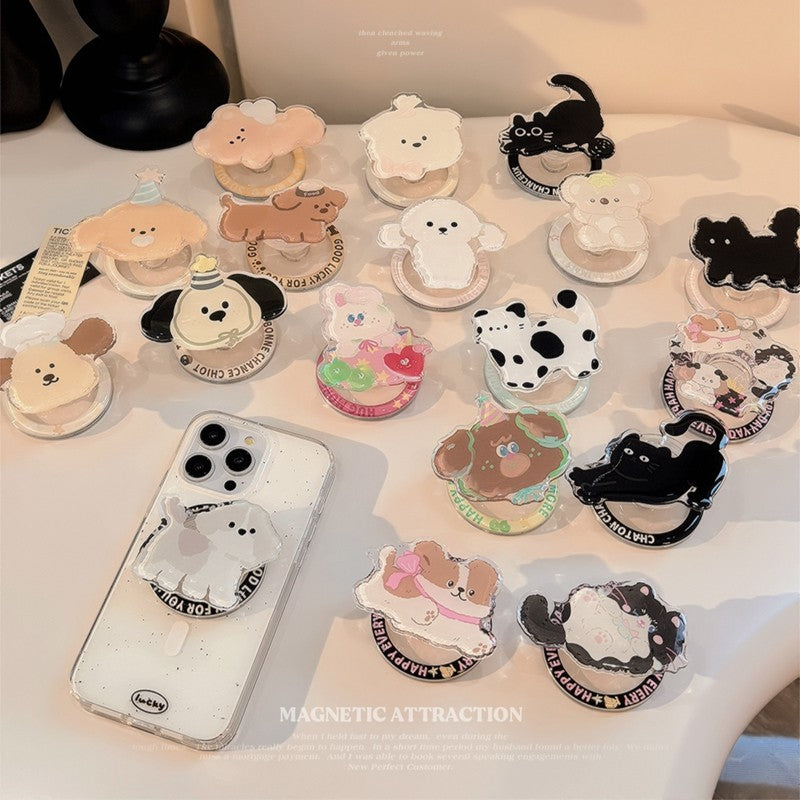 Chromahome Portable Small Animal Style Adhesive Ring Holder