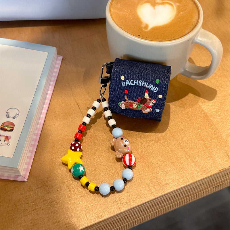 Chromahome Embroidered Dachshund Denim AirPods Case - Chromahome  