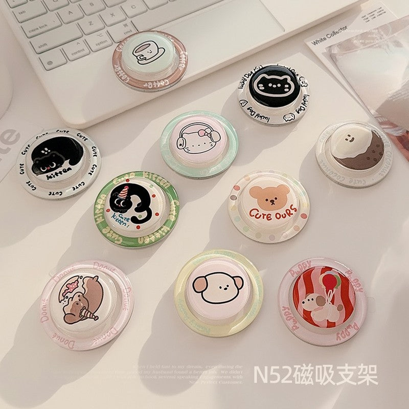 Chromahome Cute Cartoon Puppy Cat MagSafe Adhesive Ring Holder