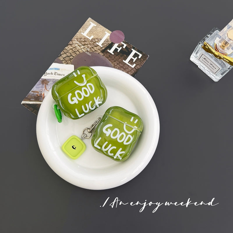 Chromahome Fresh Green English Smiley Face AirPods Case - Chromahome  