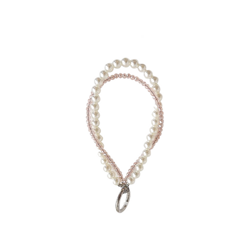 Chromahome Light Luxury Crystal Pearl Double Chain Phone Wristlets