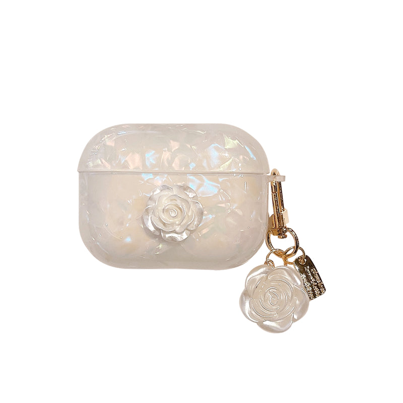 Chromahome white Camellia AirPods Case - Chromahome  