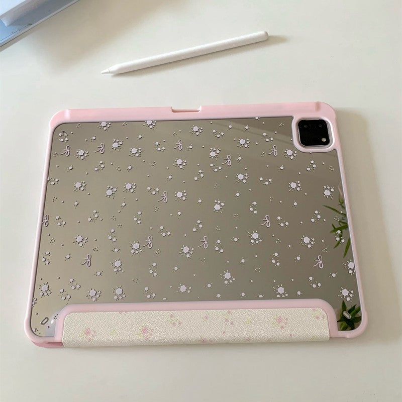 Chromahome Crushed Flower Bowknot Compatible iPad Case