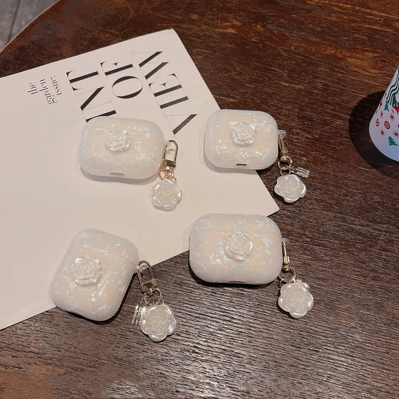 Chromahome white Camellia AirPods Case - Chromahome  
