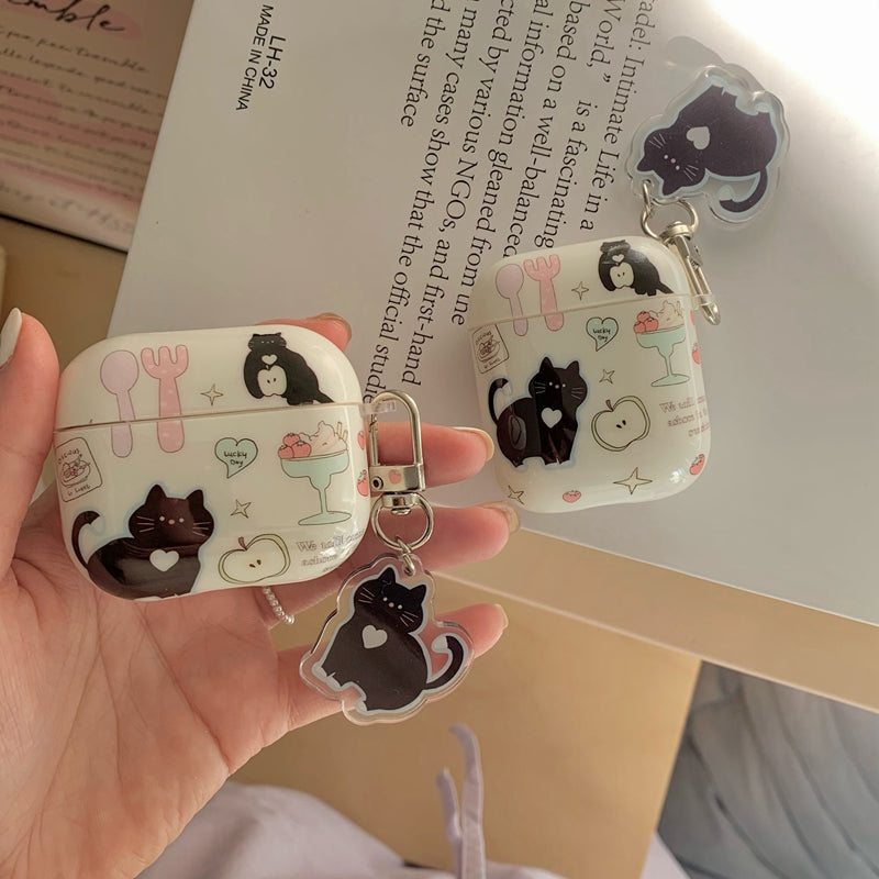 Chromahome Cute Little Black Cat AirPods Case - Chromahome  