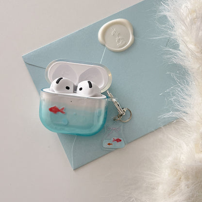 Chromahome Niche Bubble Blue Little Goldfish AirPods Case - Chromahome  