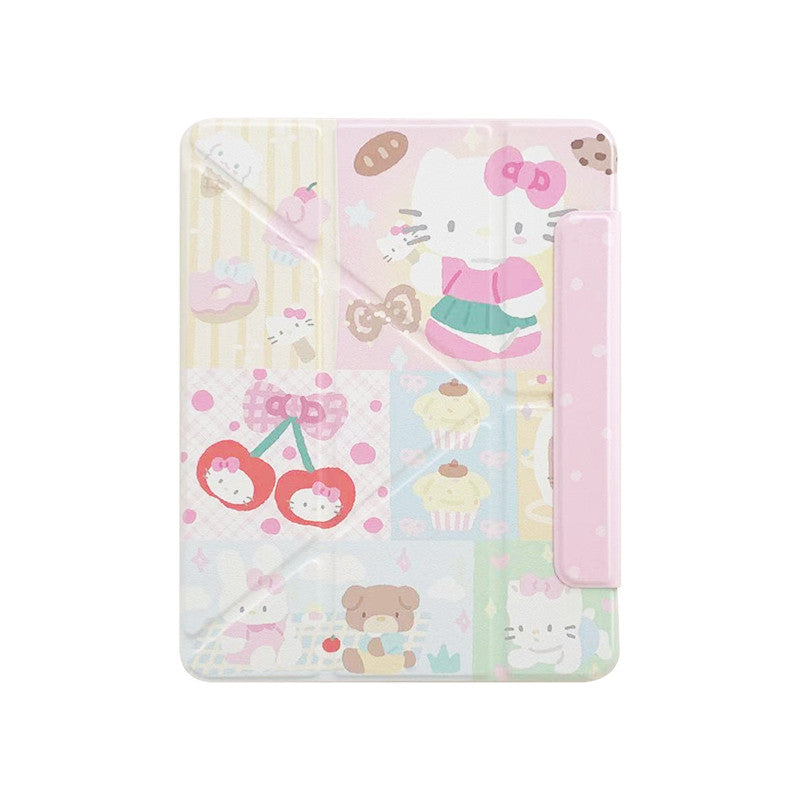 Chromahome Girly Heart Bowknot Magnetic Suction iPad Case