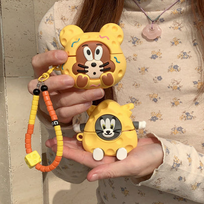 Chromahome Cute Cheese Cat Mouse Airpods Case - Chromahome  