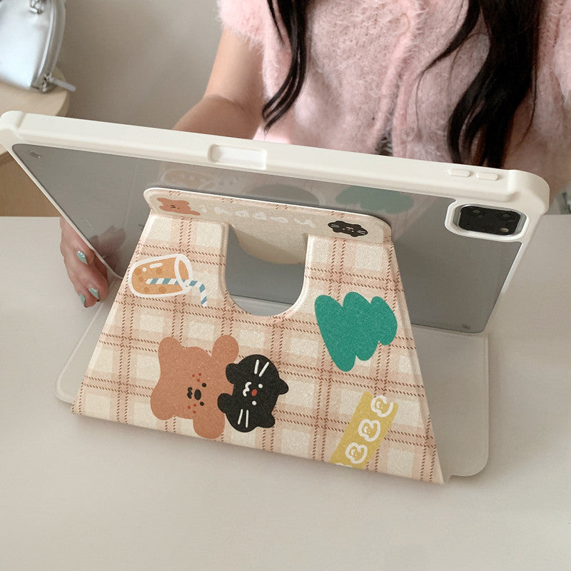 Chromahome Cute Embroidered Puppy Cat  iPad Case