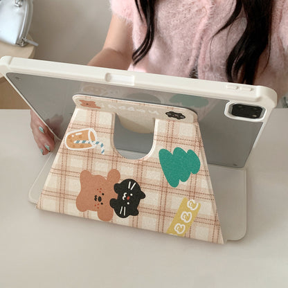 Chromahome Cute Embroidered Puppy Cat  iPad Case