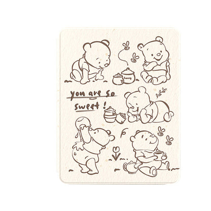Chromahome Five Winnie the Pooh Bears on White Background iPad Case