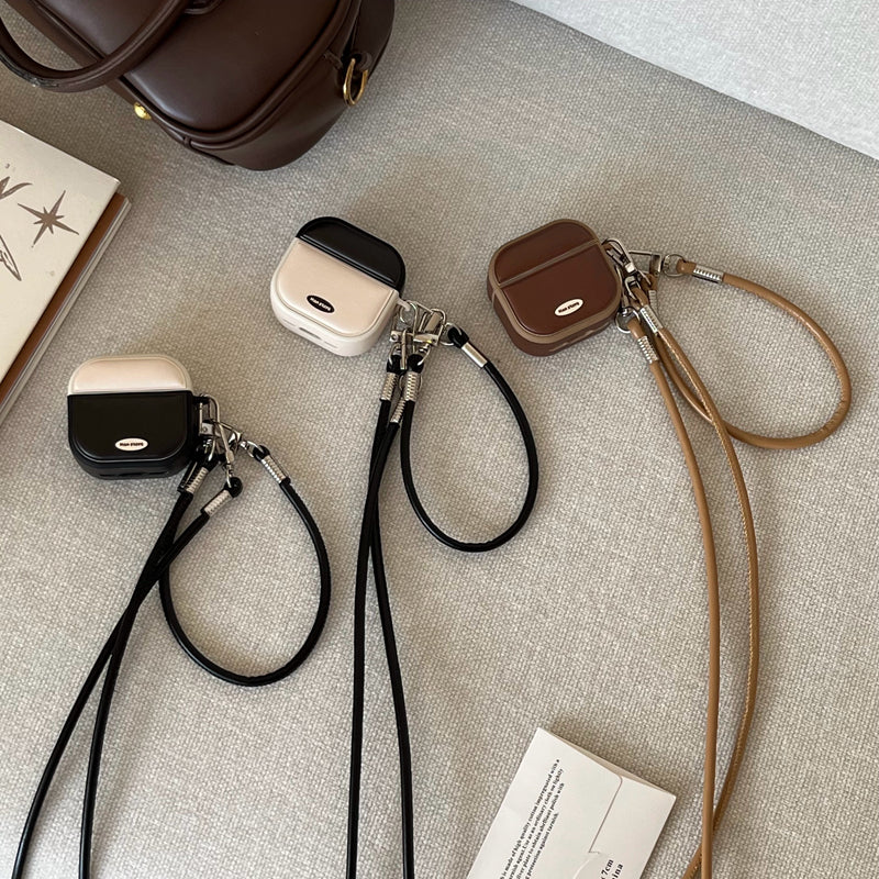 Chromahome Retro Solid Color Leather AirPods Case - Chromahome  