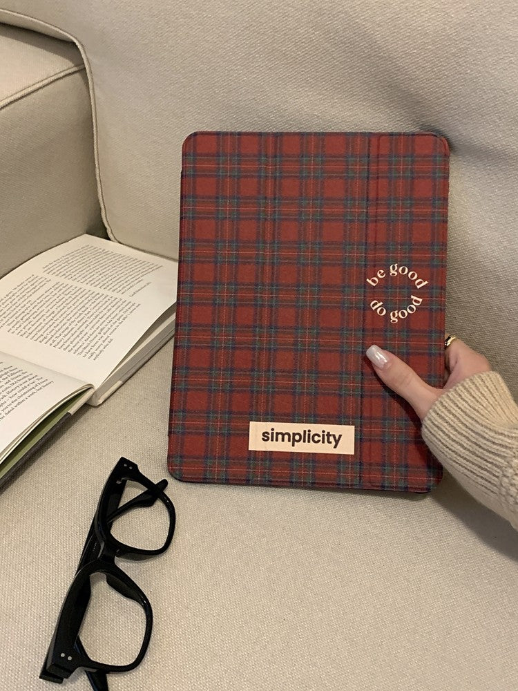 Chromahome Celebrity Red Plaid iPad Case