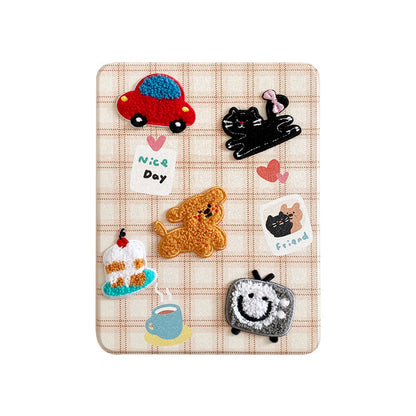 Chromahome Cute Embroidered Puppy Cat  iPad Case