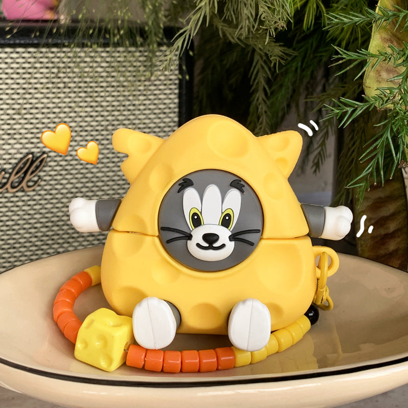 Chromahome Cute Cheese Cat Mouse Airpods Case - Chromahome  