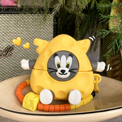 Chromahome Cute Cheese Cat Mouse Airpods Case - Chromahome  
