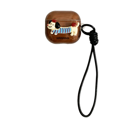Chromahome retro Cute Dachshund Puppy AirPods Case - Chromahome  