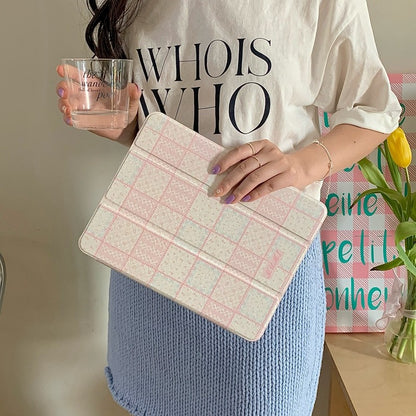 Chromahome Heart Grid Mirror iPad Case