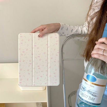 Chromahome Crushed Flower Bowknot Compatible iPad Case