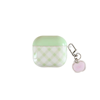 Chromahome Color-Block Plaid Star Pendant AirPods Case - Chromahome  